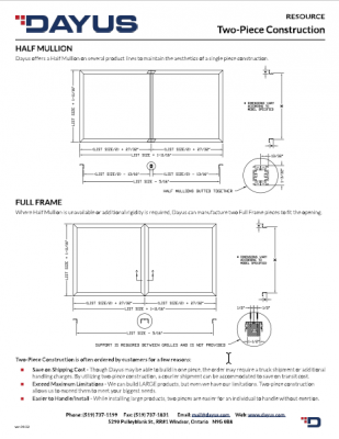 Two-Piece Construction