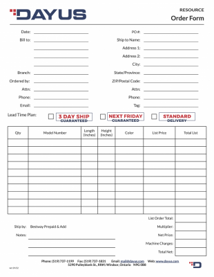 Order Form