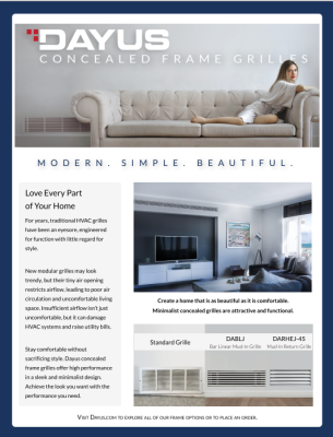 Concealed Frame Grille Brochure