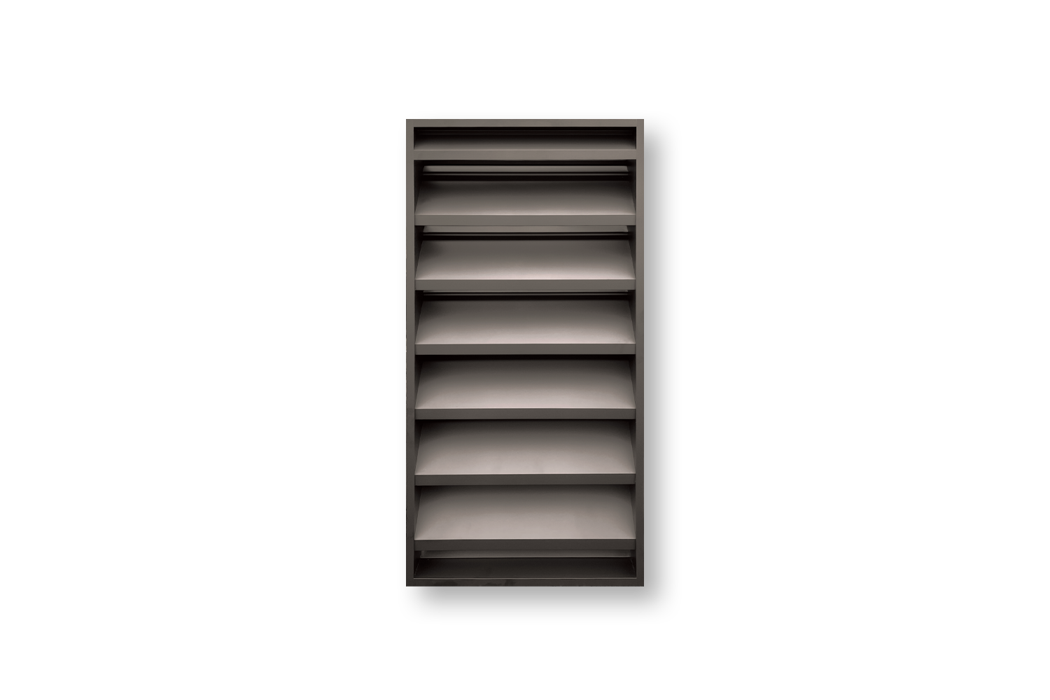DAL4-CF Simulated Anodized Powder Coat 4" Louver Stationary Non-Drainable