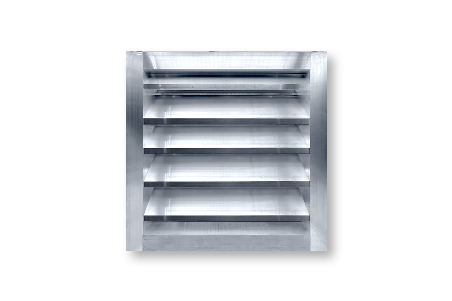 DAL4-FF Mill Flange Frame 4" Louver Aluminum Stationary Non-Drainable