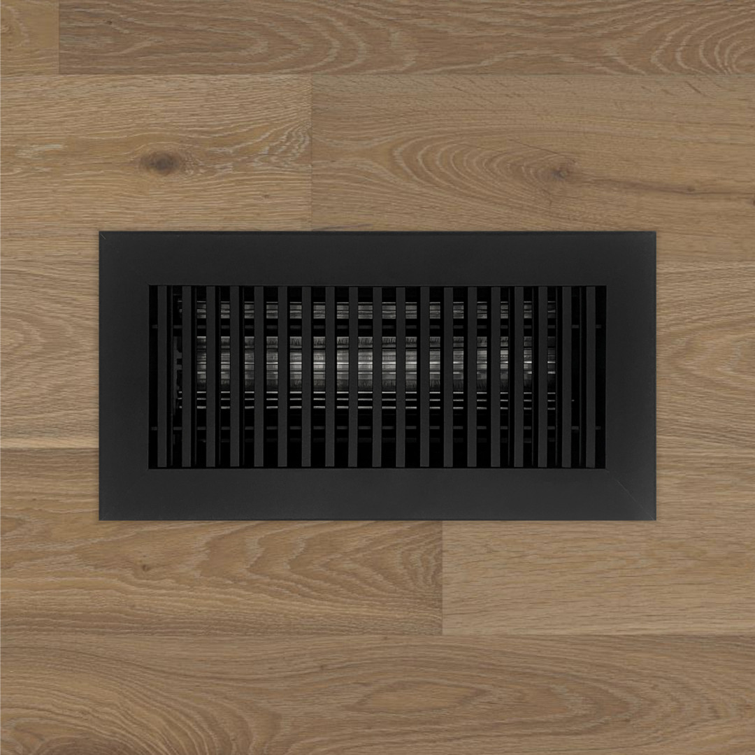 Dayus DAFD Flat Black Floor Bar Linear Register Opposed Blade Damper